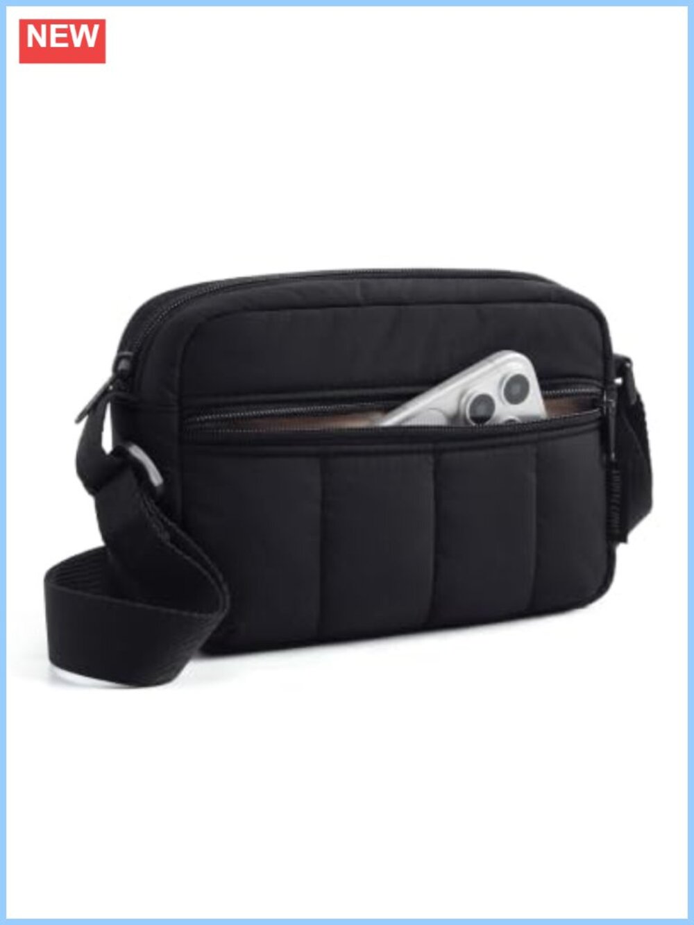 Mini Crossbody Bag with Pockets Lightweight Water-Resistant Travel Purse